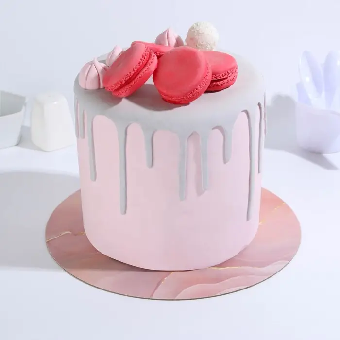 Подложка под торт усиленная, кондитерская упаковка, &laquo;Мрамор&raquo;, 26 см, 2.5 мм