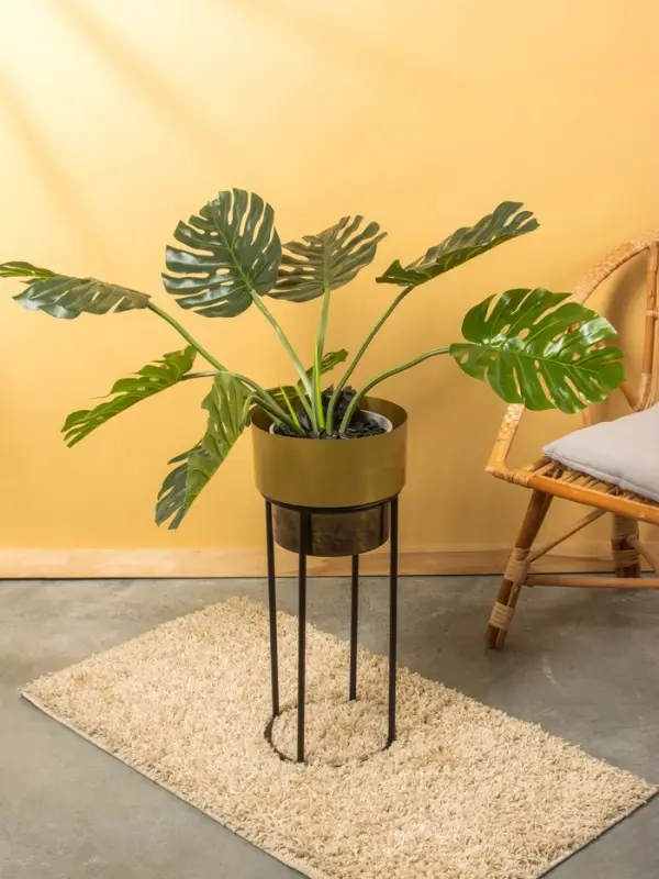 Кашпо на подставке "Золото Скифов" железо 27х27х63,5 см