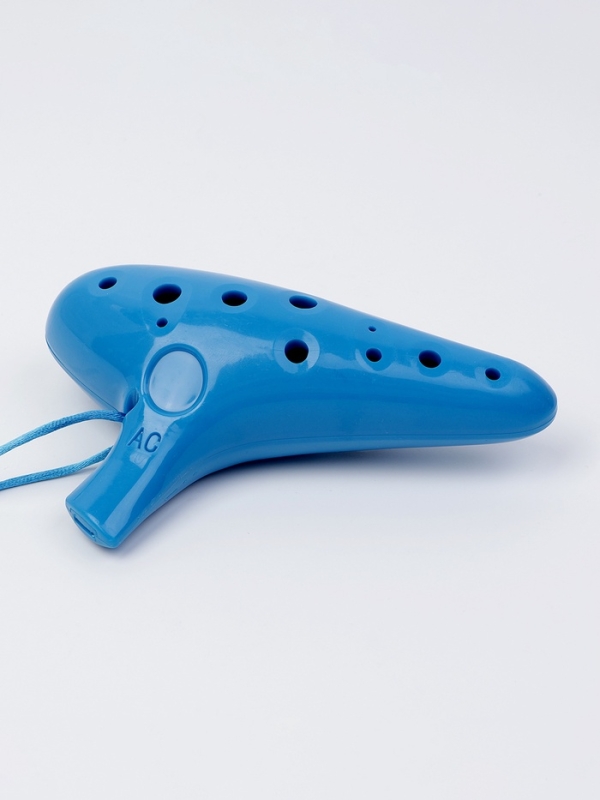 Окарина Music Life 12 отверстий, синяя, 14,8 х 9,2 х 4,6 см