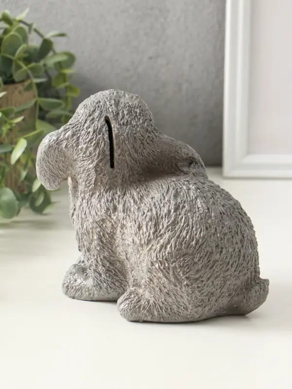 Копилка "Серый зайка" 15 см