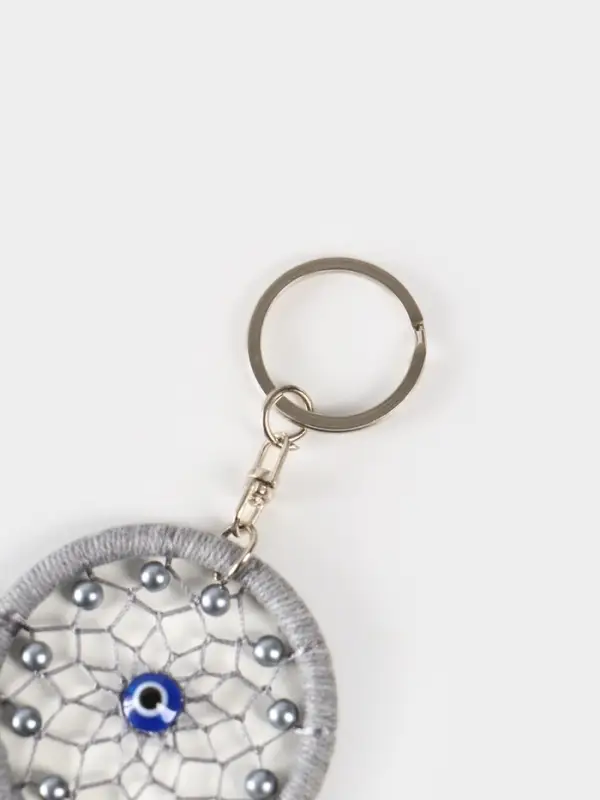 Брелок "Ловец снов" 17 см, цв. серый