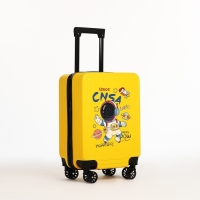 Чемодан детский 32 л (S), отдел на молнии, 4 колеса, цвет жёлтый