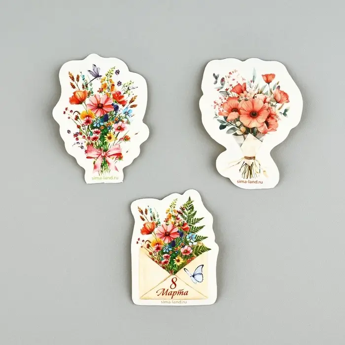 Набор стикеров &laquo;8 марта&raquo;, 5 х 5 см