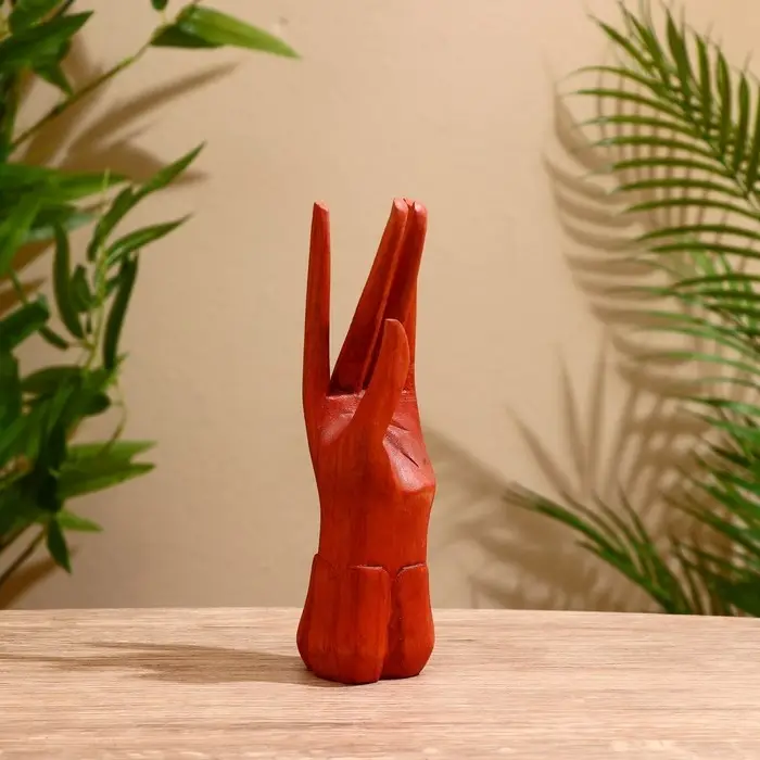 Подставка под кольца дерево "Кисть" 6х6х20 см