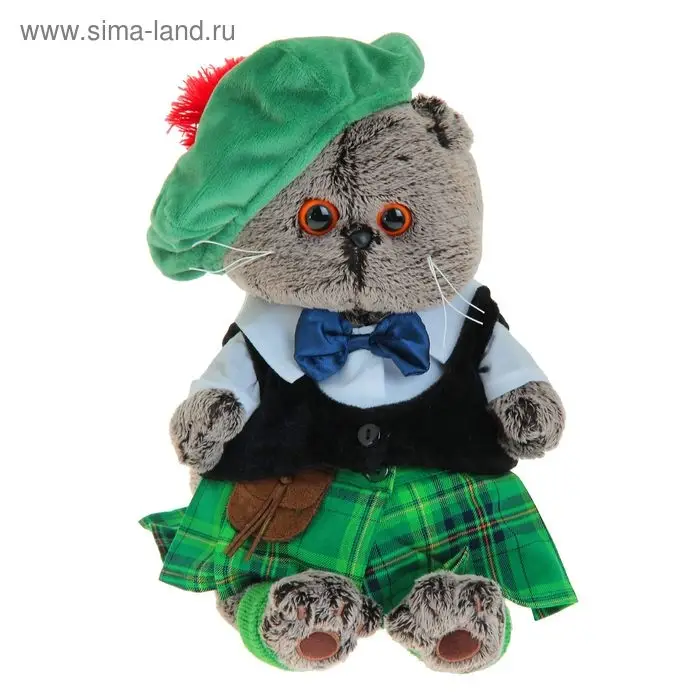 Мягкая игрушка "Басик в шотландском костюме"