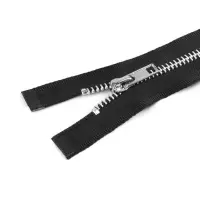 Молния металлическая, №5, разъёмная, замок автомат, 60 см, чёрная