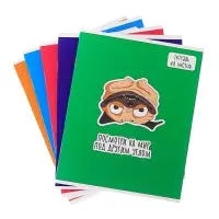 Тетрадь 48 листов в клетку Calligrata &laquo;Мопс&raquo;, обложка мелованный картон, блок офсет, МИКС