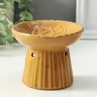 Аромалампа керамика "Лотос" коричневая11,4х11,4х9 см