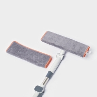 Оконная швабра с креплением на зажимах 28х8 см, длина 103-145 см, 2 насадки, 45+180 поворот   107959