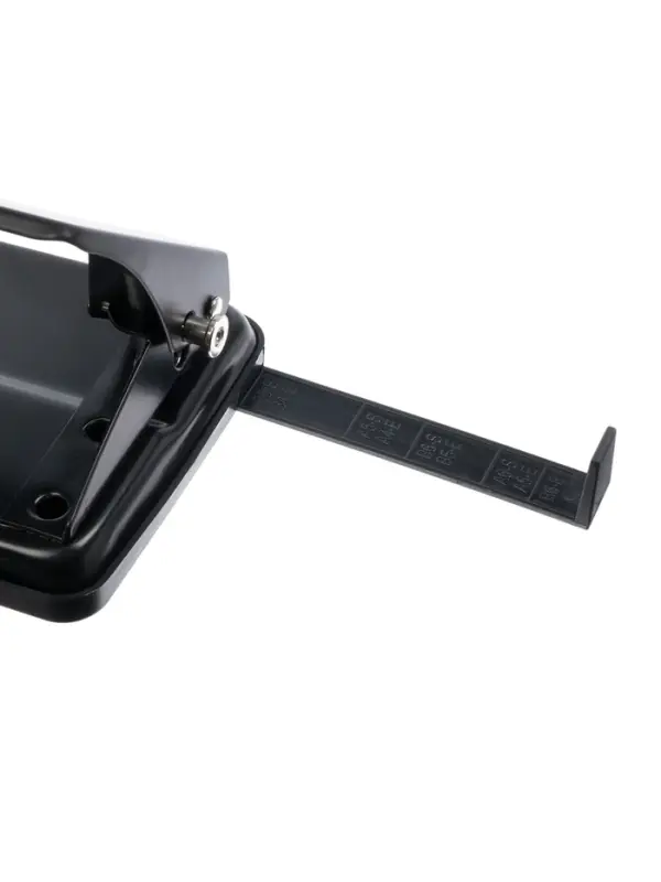 Дырокол 20л метал черный, с линейкой