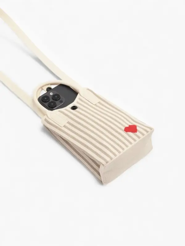 Сумка подр Сердце, 12*4*17, отд на кнопке, дл ремень, бело/серый