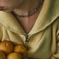 Чокер из бисера &laquo;Хрусталь&raquo; бензиновый в серебре, 37 см + 5 см доп, цепочка