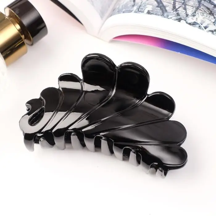 Крабик для волос &laquo;Классик&raquo;, волны, 9&times;4 см, чёрный