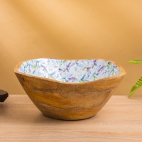 Салатник "Оттенки сирени" дерево манго 23х23х10,5 см