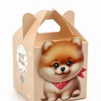 Подарочная коробка, упаковка &laquo;Милый шпиц&raquo; 10&times;10&times;10 см