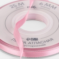 Лента атласная двухсторонняя №158 6мм*25&plusmn;1м сакура TR