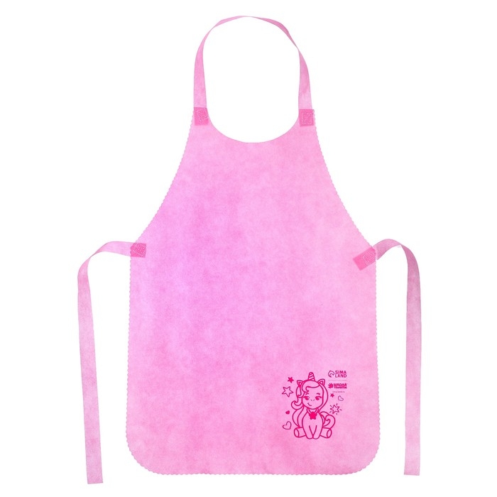 Фартук для творчества &laquo;Единорожка&raquo;, цвет розовый, 42 &times; 63 см