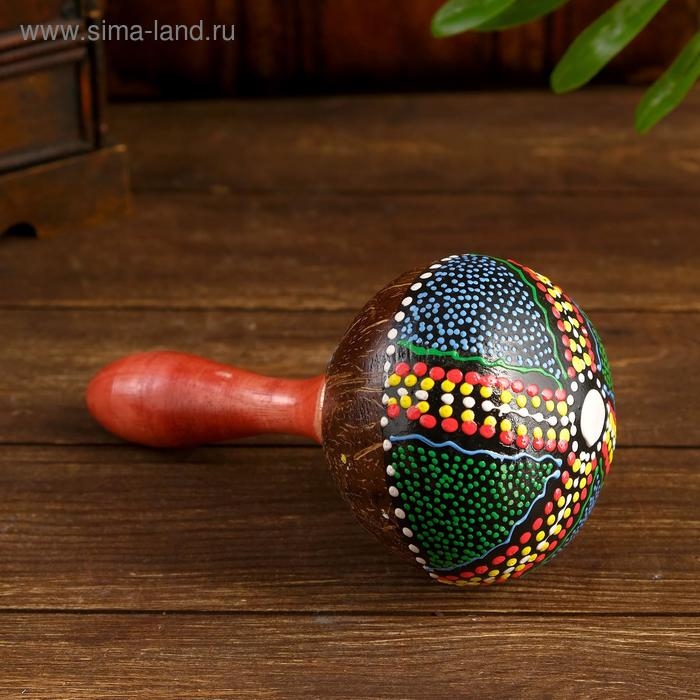 Сувенирный музыкальный инструмент "Маракас" 22х9х9 см микс