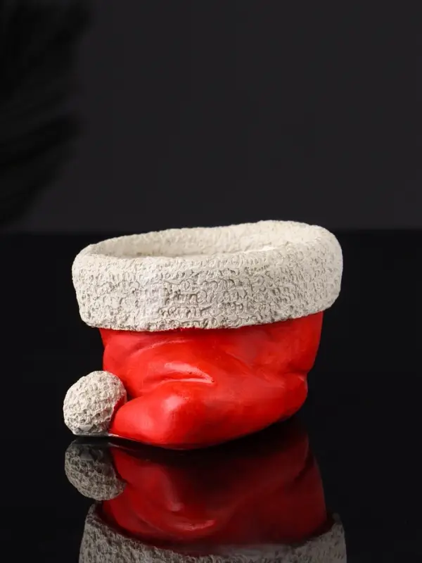 Подсвечник "Колпак" 9х7х5 см, красный