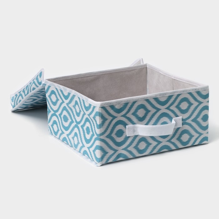 Короб для хранения Доляна &laquo;Лагуна&raquo;, 30&times;28&times;15 см, цвет бирюзовый