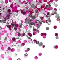 Конфетти &laquo;Круг&raquo; розовый МИКС, металлик, 1 см, 50 г