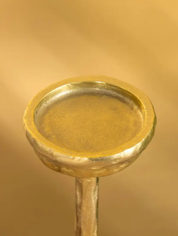 Подсвечник &laquo;Креманка&raquo;, 26 см, алюминий, золото