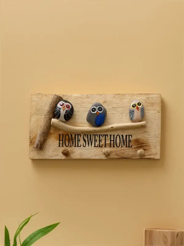 Вешалка "HOME SWEET HOME" дерево Албезия 30х6х15 см