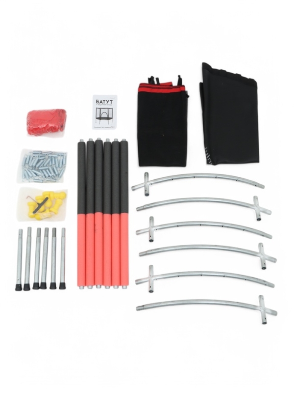 Батут 140 см h=120, цвет красный