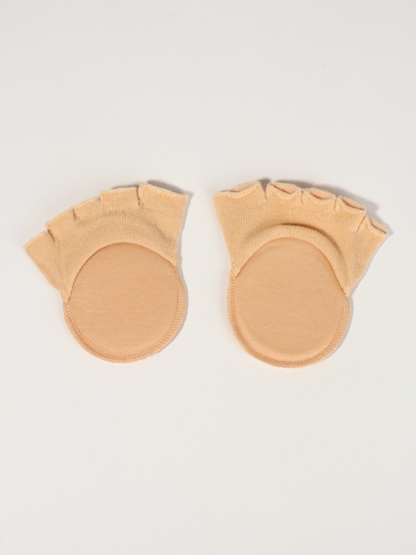 Полустельки с отрез пальцами 9,5*7*0,5см пара бамбук волокн,вискоза беж ОТ