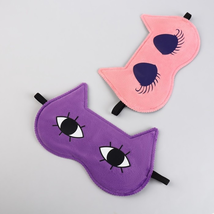 Маска для сна &laquo;Лисичка&raquo;, 19,5 &times; 12 см, резинка одинарная, рисунок МИКС