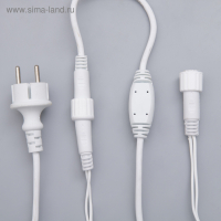 Гирлянда &laquo;Бахрома&raquo; 3 &times; 0.6 м, IP44, УМС, белая нить, 160 LED, свечение белое, мерцание белым, 220 В