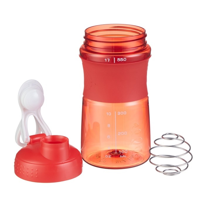 Шейкер спортивный для воды и спортивного питания, 550 мл, Work, "Мастер К", 19.5 х 7.8 см