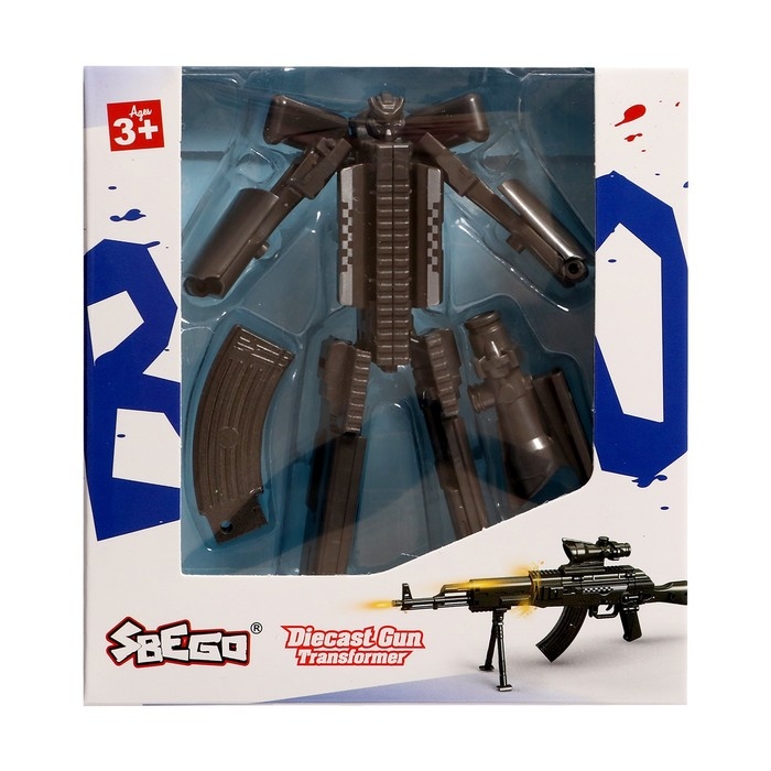 Робот &laquo;Автомат&raquo;, трансформируется, с металлическими элементами