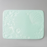 Коврик для ванной Доляна &laquo;Морское дно&raquo;, 50&times;70 см, цвет бирюзовый