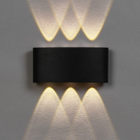 Светильник фасадный &laquo;Полусфера&raquo;, FSD-070, 6 Вт, 3000К, 3 луча, IP65, 220 В, пластик, черный   100842