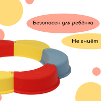 Песочница детская пластиковая, без крышки, 147 &times; 147 &times; 18 см, МИКС, &laquo;Ромашка&raquo;