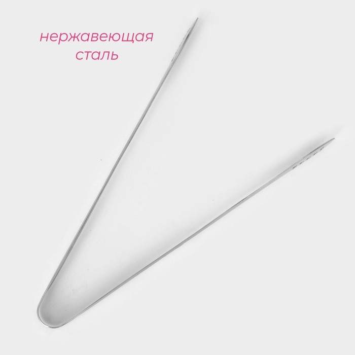 Щипцы кухонные Доляна &laquo;Браль&raquo;, 20,6&times;12,5&times;2,2 см, нержавеющая сталь, цвет серебристый