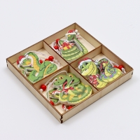 Набор подвесок &laquo;Змея&raquo;, в деревянной подарочной упаковке, 12 шт.