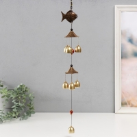 Музыка ветра металл "Рыбка" 7 колокольчиков МИКС 37х6,5х6 см