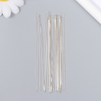 Иглы металл для бисера в стеклянной колбе тонкие набор 30 шт &Oslash; 0,45х100 мм 1,5х1,5х14 см