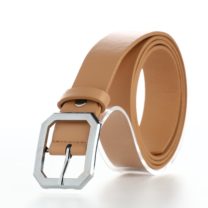 Ремень женский, ширина 3 см, цвет бежевый