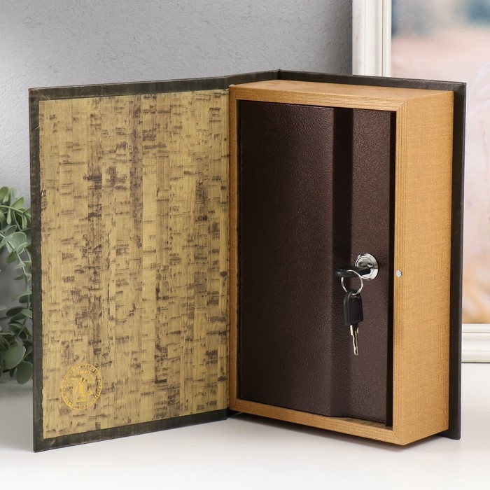 Сейф-книга дерево кожзам "Цветение" 27х18х7 см