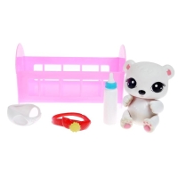 Игрушка-сюрприз &laquo;Плюш сплюш&raquo; в кроватке с аксессуаром, zoo-МИКС