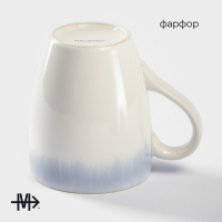 Кружка фарфоровая Magistro &laquo;Пэвэти&raquo;, 350 мл, цвет голубой