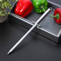 Мусат Доляна &laquo;Металлик&raquo;, 29 см, круглое сечение, цвет серебряный