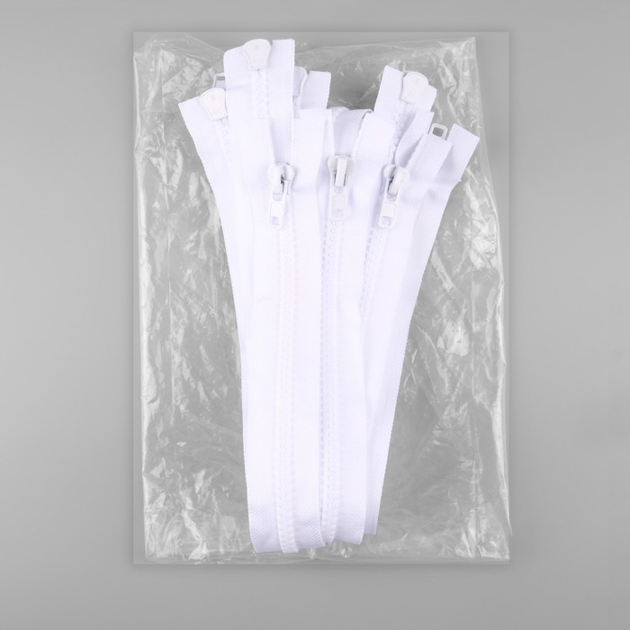 Молния &laquo;Трактор&raquo;, №8, разъёмная, 2 замка, замки автомат, 100 см, цвет белый, цена за 1 штуку