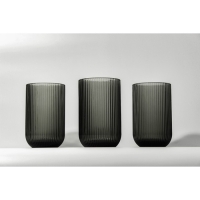 Набор стаканов стеклянный SL Home &laquo;Модерн&raquo;, 400 мл, 8&times;13 см, цвет графитовый