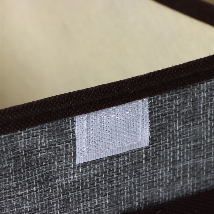 Короб стеллажный для хранения с двойной крышкой Доляна &laquo;Тэри&raquo;, 36&times;25&times;16 см, цвет серый