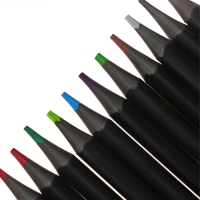 Карандаши 24 цвета BlackWoodColor, пластиковые, трёхгранные, МИКС