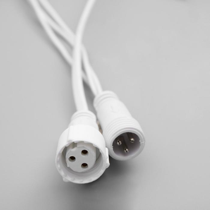 Гирлянда &laquo;Бахрома&raquo; 3 &times; 0.6 м, IP44, УМС, белая нить, 160 SMD-LED, свечение синее, 220 В